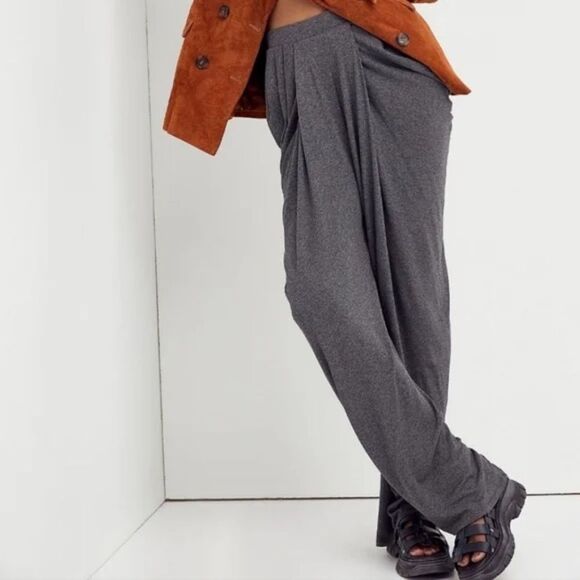 NWT Free People FP Beach Waterfall Harem Pants in Gray - Picture 1 of 8